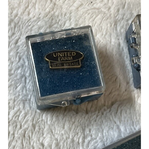 Lot of 5 United Farm Real Estate Pins Original Plastic Cases - Picture 3 of 8